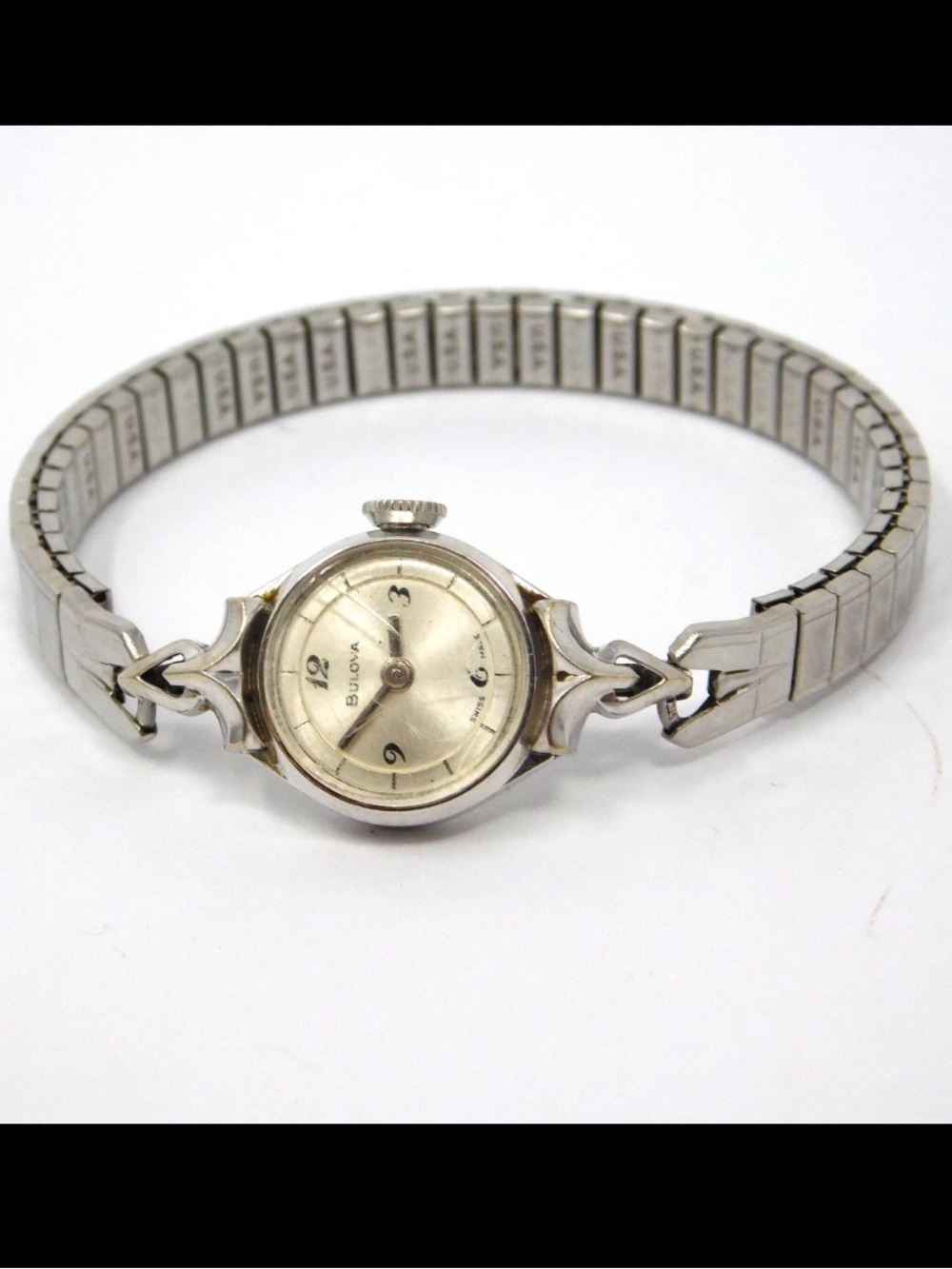 Bulova Women's Watch Mechanical N1 RGP 10KT Bezel Champagne Wind Up Ladies